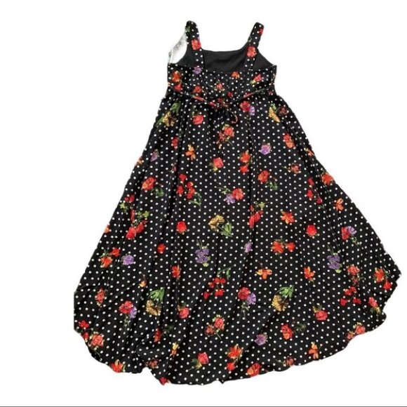 SEQUIN HEARTS Girl's Black Floral High Low Dress 14 - Picture 8 of 9